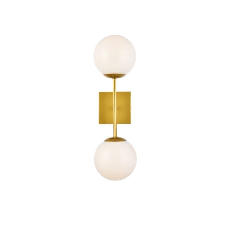 A large image of the Elegant Lighting LD2358 Brass / White