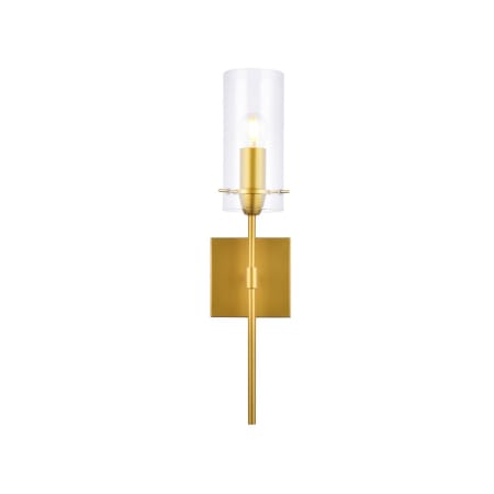 A large image of the Elegant Lighting LD2361 Brass / Clear