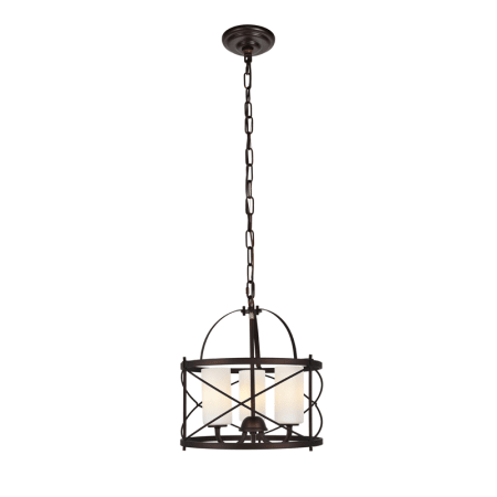 A large image of the Elegant Lighting LD5013D16 Dark Copper Brown / White