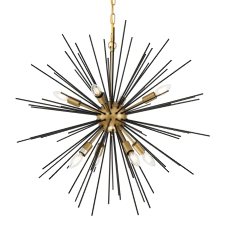 A large image of the Elegant Lighting LD5038D30 Brass / Black