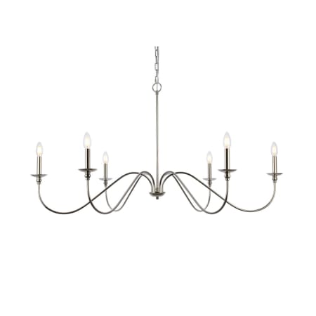 A large image of the Elegant Lighting LD5056D48 Polished Nickel