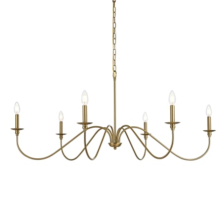 A large image of the Elegant Lighting LD5056D48 Satin Gold