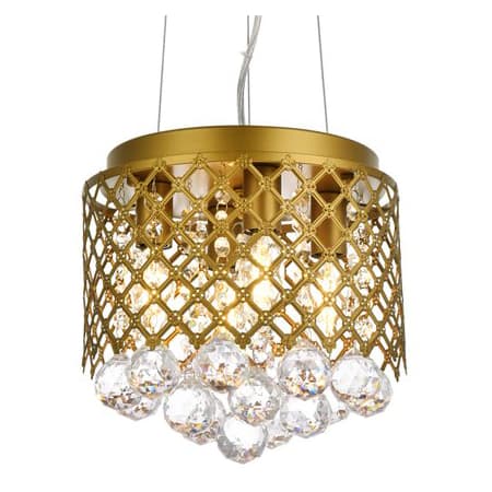 A large image of the Elegant Lighting LD520D10 Brass