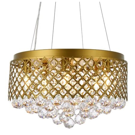 A large image of the Elegant Lighting LD520D18 Brass