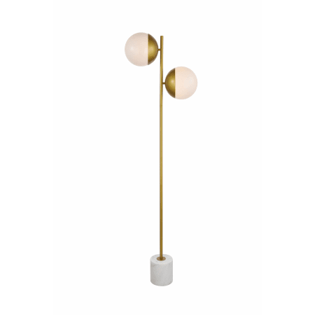 A large image of the Elegant Lighting LD6114 Brass / Frosted White