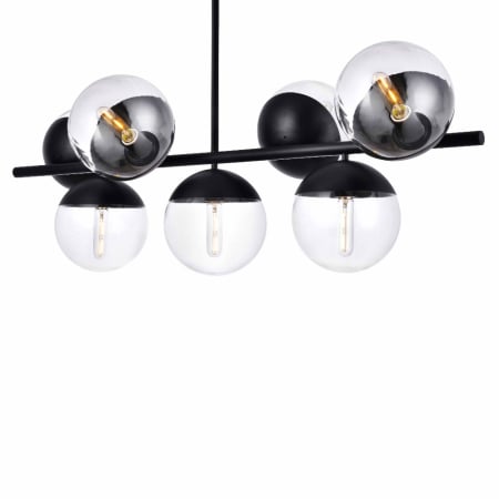 A large image of the Elegant Lighting LD6135 Black / Clear