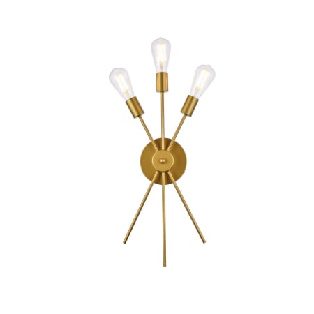 A large image of the Elegant Lighting LD640W10 Brass