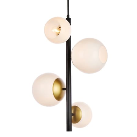 A large image of the Elegant Lighting LD655D18 Black / Brass