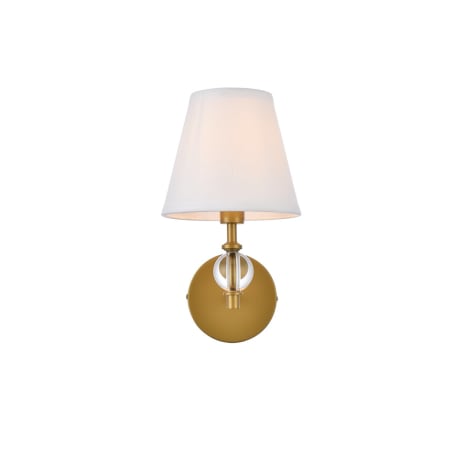 A large image of the Elegant Lighting LD7021W6 Brass / White