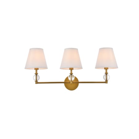 A large image of the Elegant Lighting LD7023W24 Brass / White