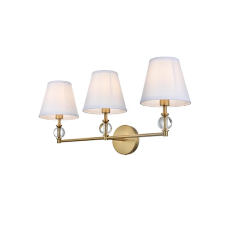 A large image of the Elegant Lighting LD7023W24 Satin Gold