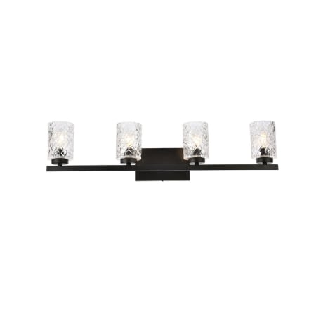 A large image of the Elegant Lighting LD7028W32 Black / Clear