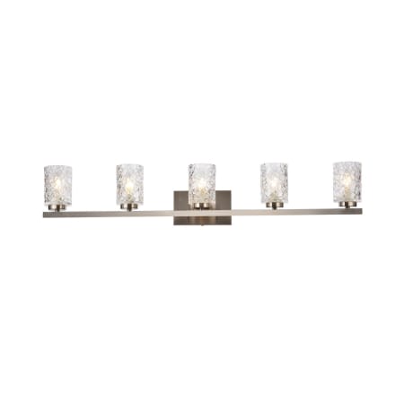 A large image of the Elegant Lighting LD7029W41 Satin Nickel / Clear