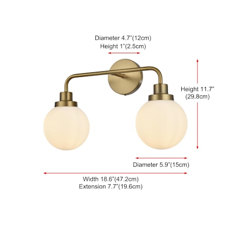 A large image of the Elegant Lighting LD7032W19 Alternate Image