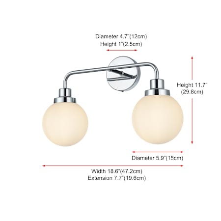A large image of the Elegant Lighting LD7032W19 Alternate Image