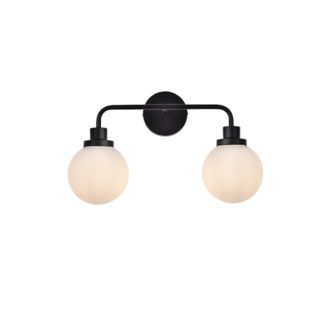 A large image of the Elegant Lighting LD7032W19 Black / Frosted