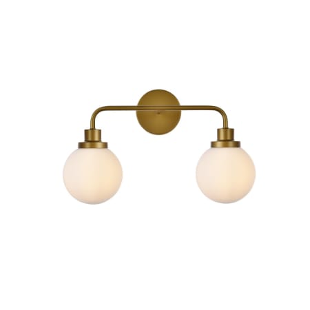 A large image of the Elegant Lighting LD7032W19 Brass / Frosted