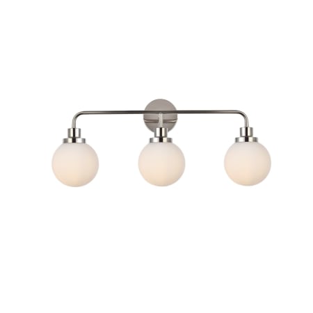 A large image of the Elegant Lighting LD7034W28 Polished Nickel / Frosted
