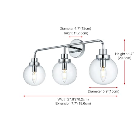 A large image of the Elegant Lighting LD7035W28 Alternate Image
