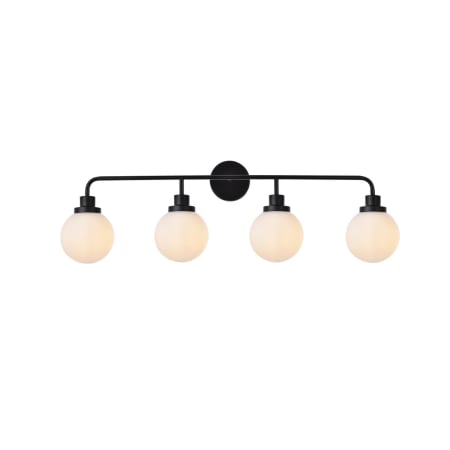 A large image of the Elegant Lighting LD7036W38 Black / Frosted