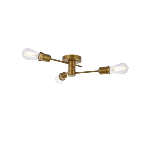 A large image of the Elegant Lighting LD7049F18 Brass