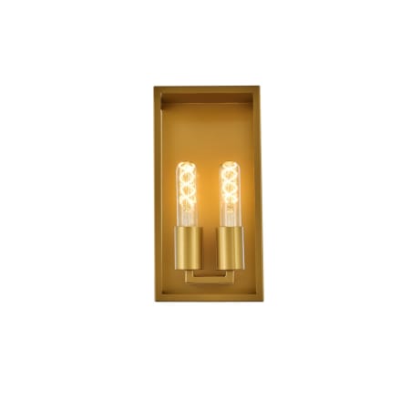 A large image of the Elegant Lighting LD7055W6 Brass