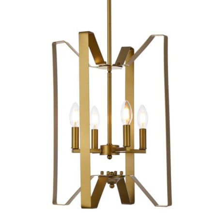 A large image of the Elegant Lighting LD7072D14 Brass