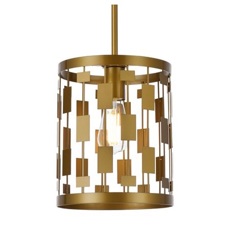 A large image of the Elegant Lighting LD7073D9 Brass