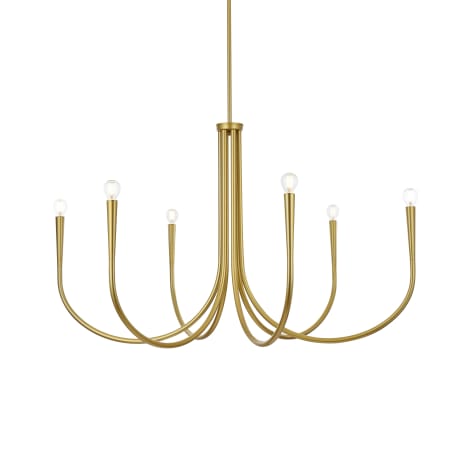 A large image of the Elegant Lighting LD722D42 Brass