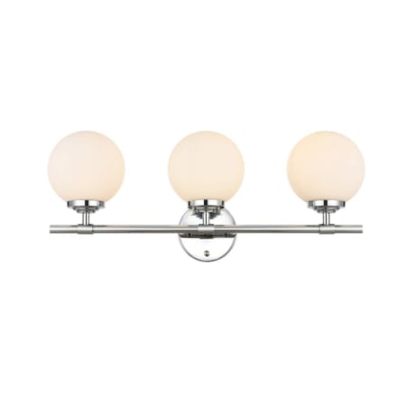 A large image of the Elegant Lighting LD7301W24 Chrome / Frosted White