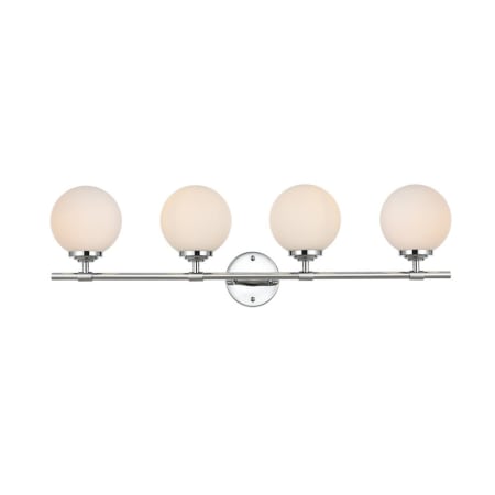 A large image of the Elegant Lighting LD7301W33 Chrome / Frosted White
