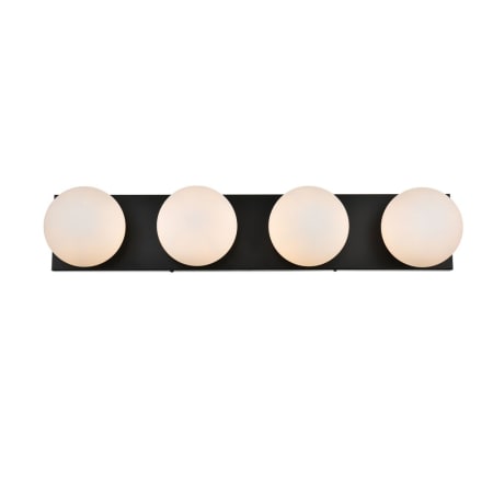 A large image of the Elegant Lighting LD7303W31 Black / Frosted White