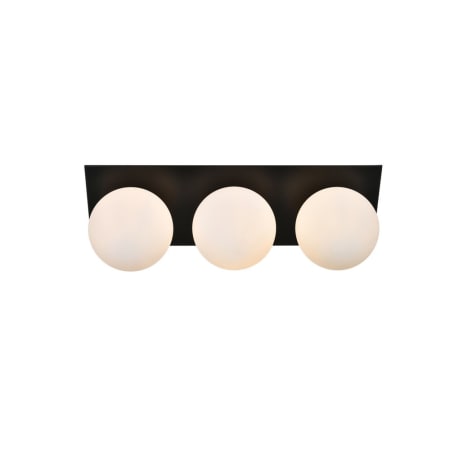 A large image of the Elegant Lighting LD7304W22 Black / Frosted White