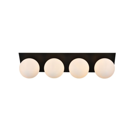 A large image of the Elegant Lighting LD7304W29 Black / Frosted White