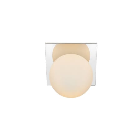 A large image of the Elegant Lighting LD7304W7 Chrome / Frosted White