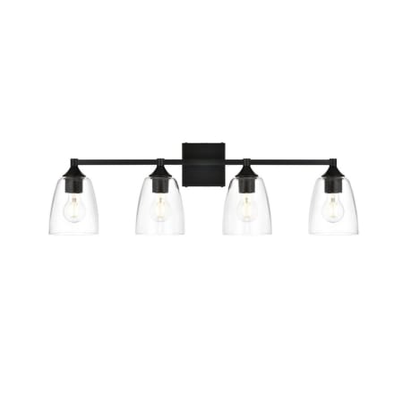 A large image of the Elegant Lighting LD7307W32 Black / Clear