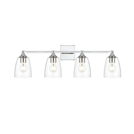 A large image of the Elegant Lighting LD7307W32 Chrome / Clear