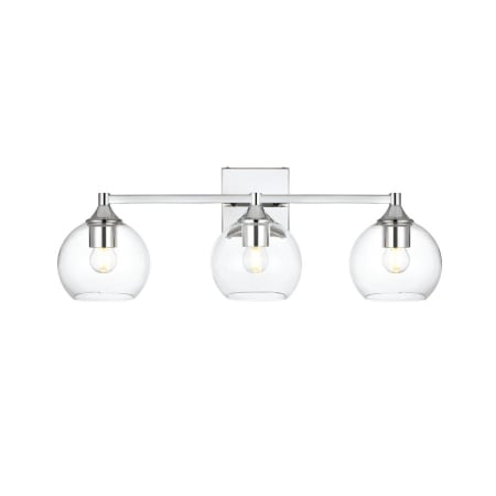 A large image of the Elegant Lighting LD7308W25 Chrome / Clear