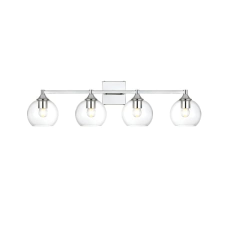 A large image of the Elegant Lighting LD7308W33 Chrome / Clear
