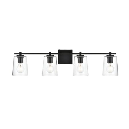A large image of the Elegant Lighting LD7310W33 Black / Clear