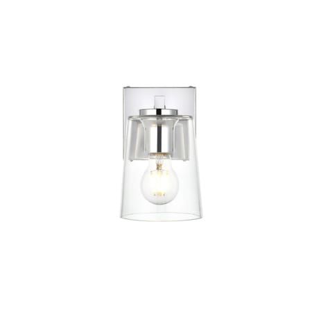 A large image of the Elegant Lighting LD7310W5 Chrome / Clear