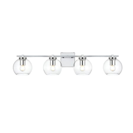 A large image of the Elegant Lighting LD7311W34 Chrome / Clear