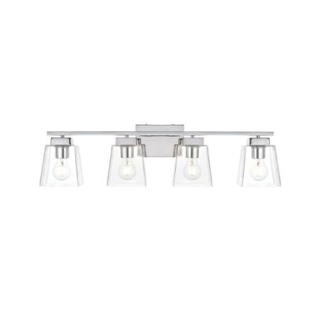 A large image of the Elegant Lighting LD7312W32 Chrome / Clear