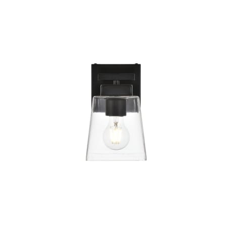 A large image of the Elegant Lighting LD7312W5 Black / Clear