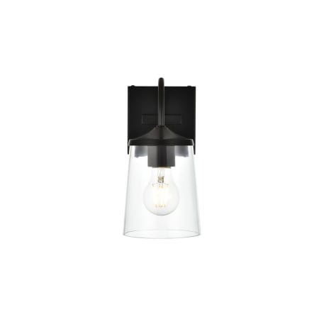 A large image of the Elegant Lighting LD7313W5 Black / Clear