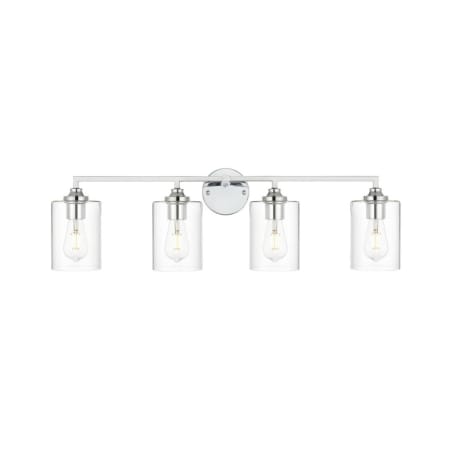 A large image of the Elegant Lighting LD7315W33 Chrome / Clear