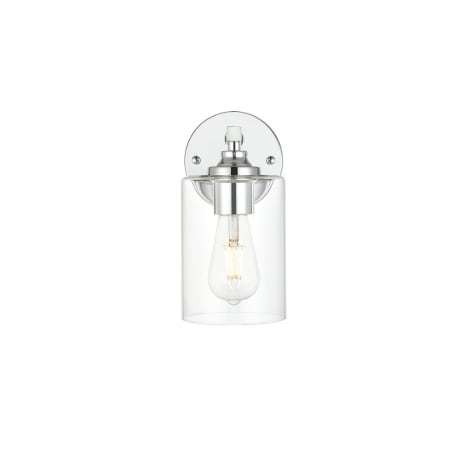 A large image of the Elegant Lighting LD7315W5 Chrome / Clear