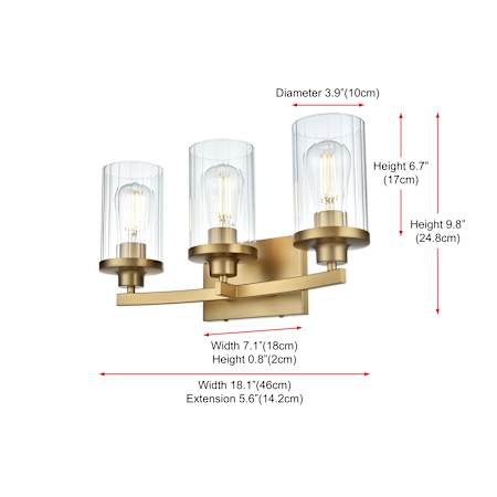 A large image of the Elegant Lighting LD7316W18 Alternate Image