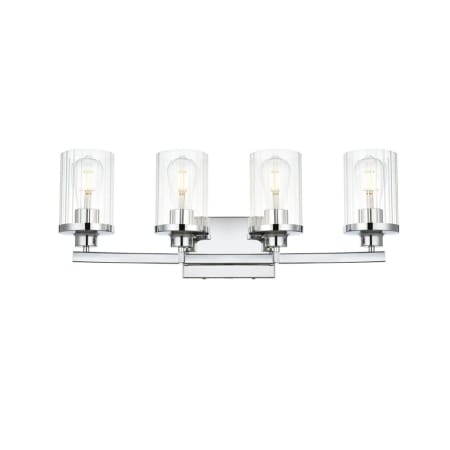 A large image of the Elegant Lighting LD7316W25 Chrome / Clear