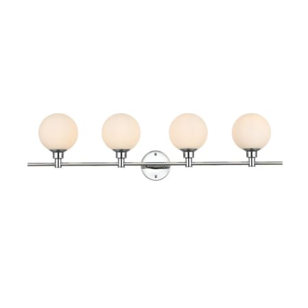 A large image of the Elegant Lighting LD7317W38 Chrome / Frosted White
